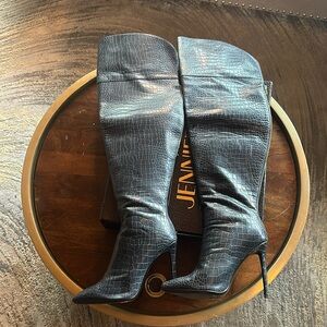 Jennifer Le OTK Leather Boots